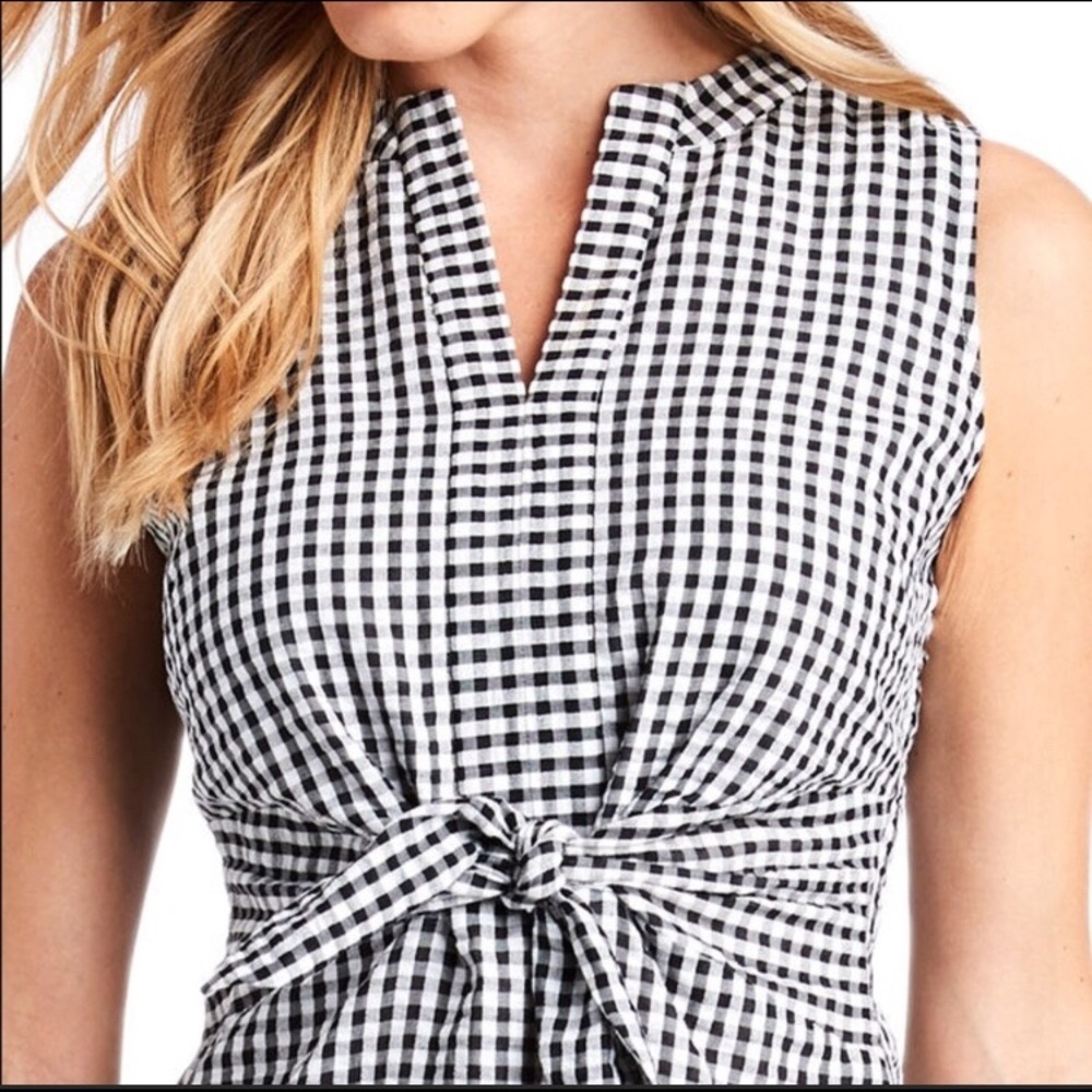 Vineyard Vines Gingham Tie-front Dress - Size 2